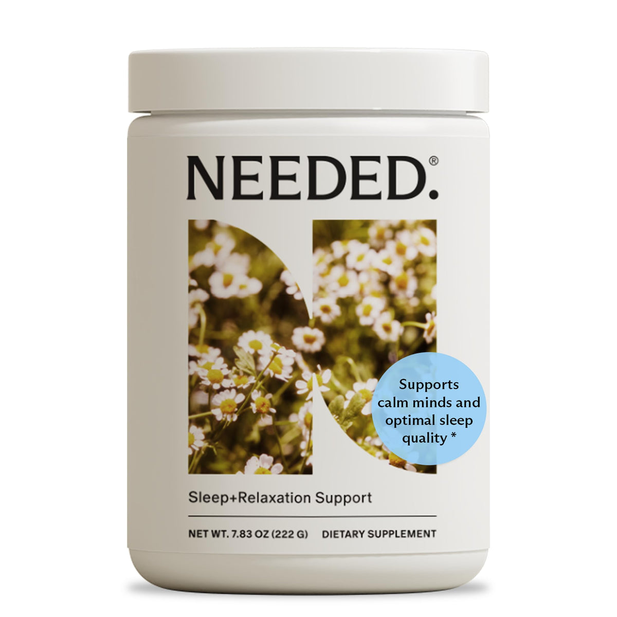 Needed Calm Magnesium Powder front view packaging