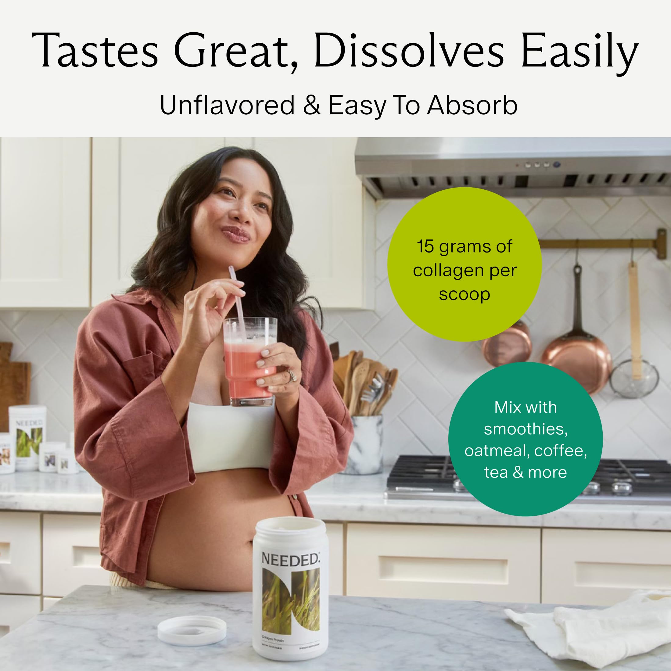 Needed. Collagen Supplement for Moms scooping powder