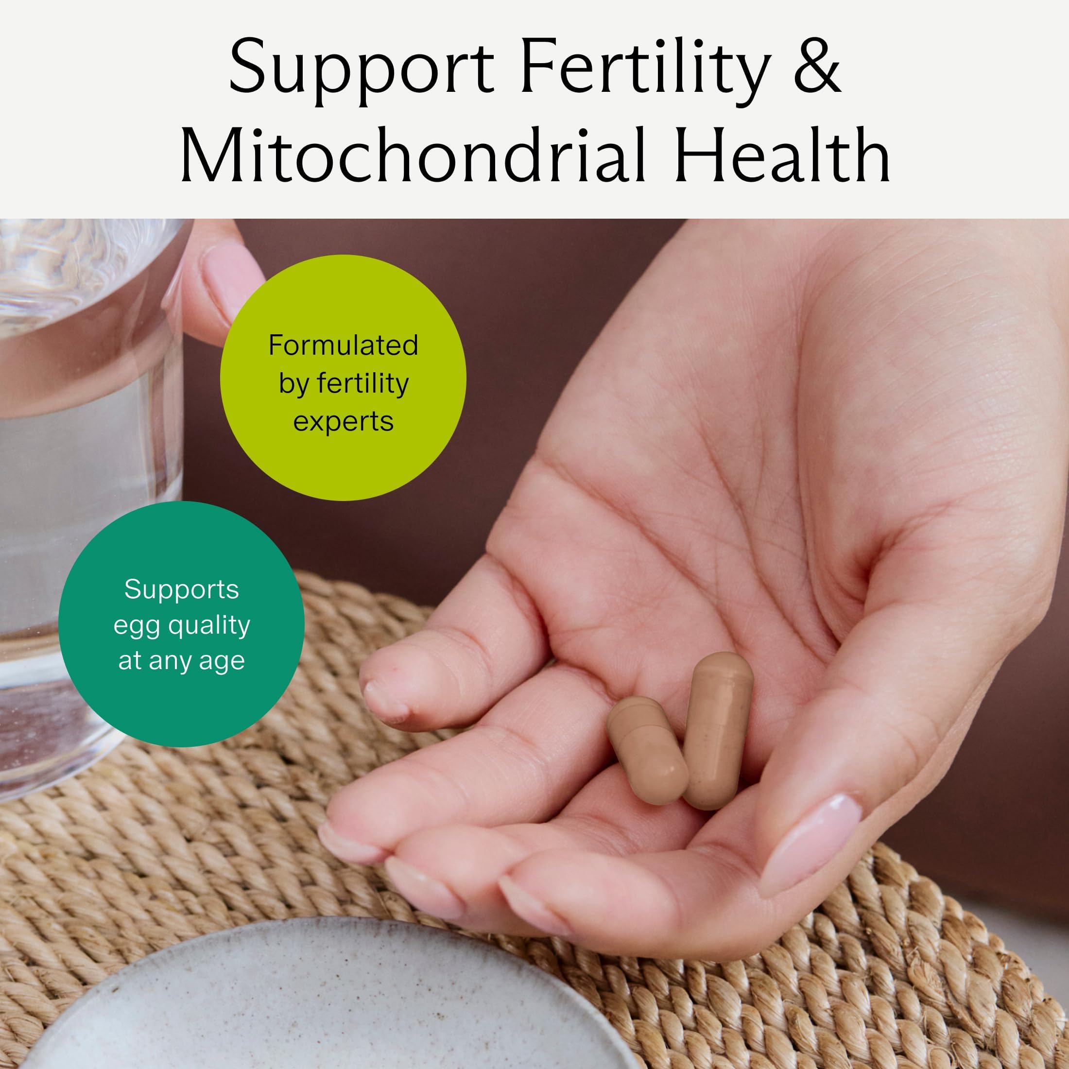 Needed. Egg Quality Support packaging with capsules
