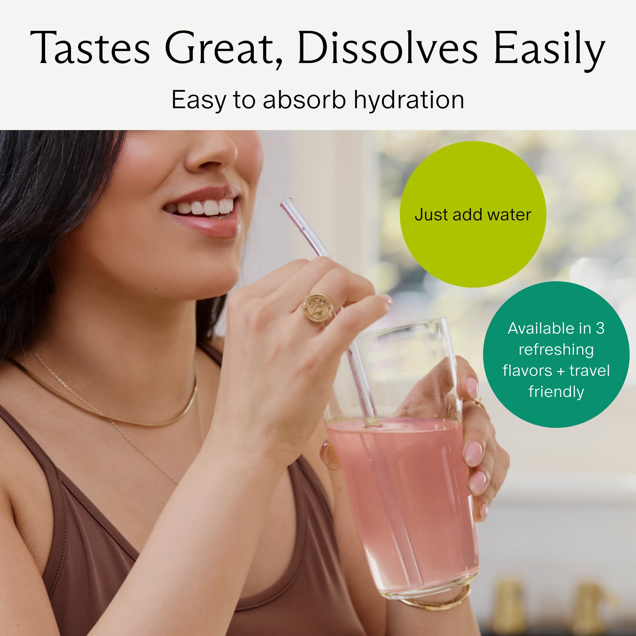 Needed. Hydration Support Electrolyte Packets side view with nutritional information