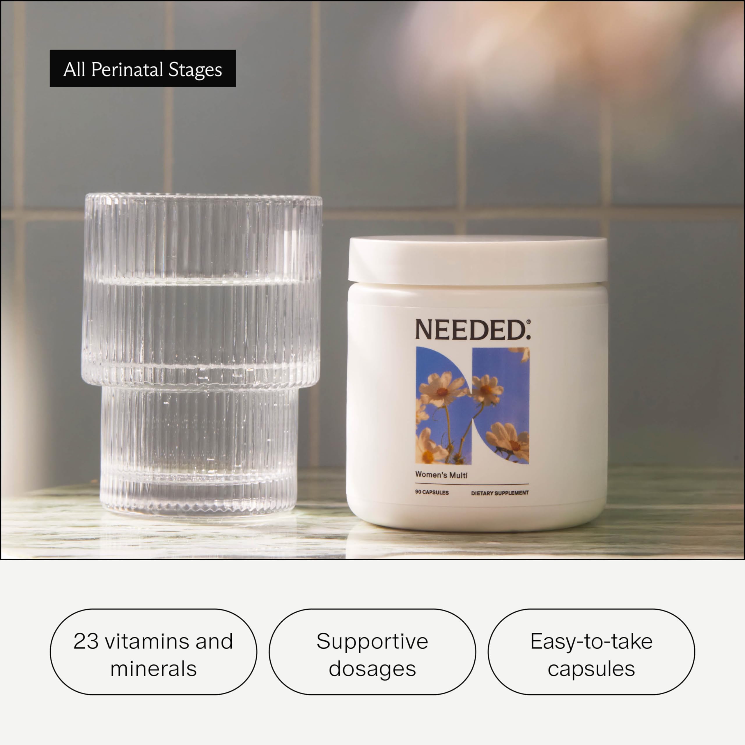 Needed. Prenatal Multivitamin 100g capsule close-up