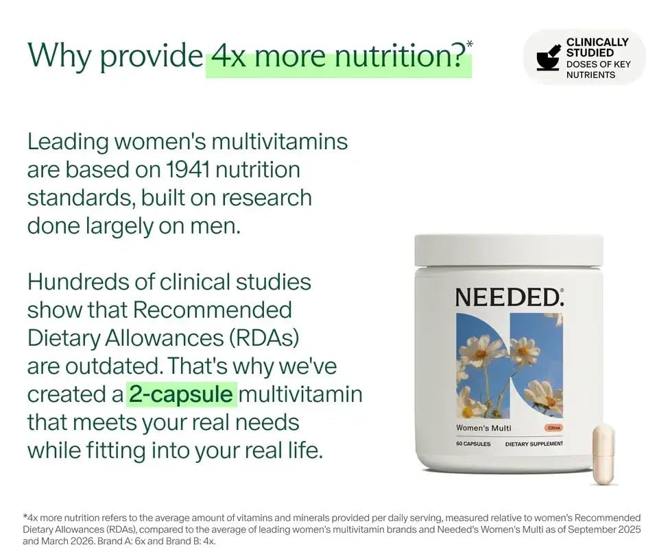 Needed. Prenatal Multivitamin 100g on a wooden table