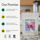 Needed. Prenatal Vitamin Powder side view with clean design