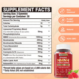 Nelishine Liposomal NMNH Gummies 1000MG side view with nutritional information