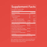 Nello Daily Mushroom Supplement back view with nutritional information