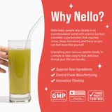Nello Daily Mushroom Supplement bottle with dosage instructions