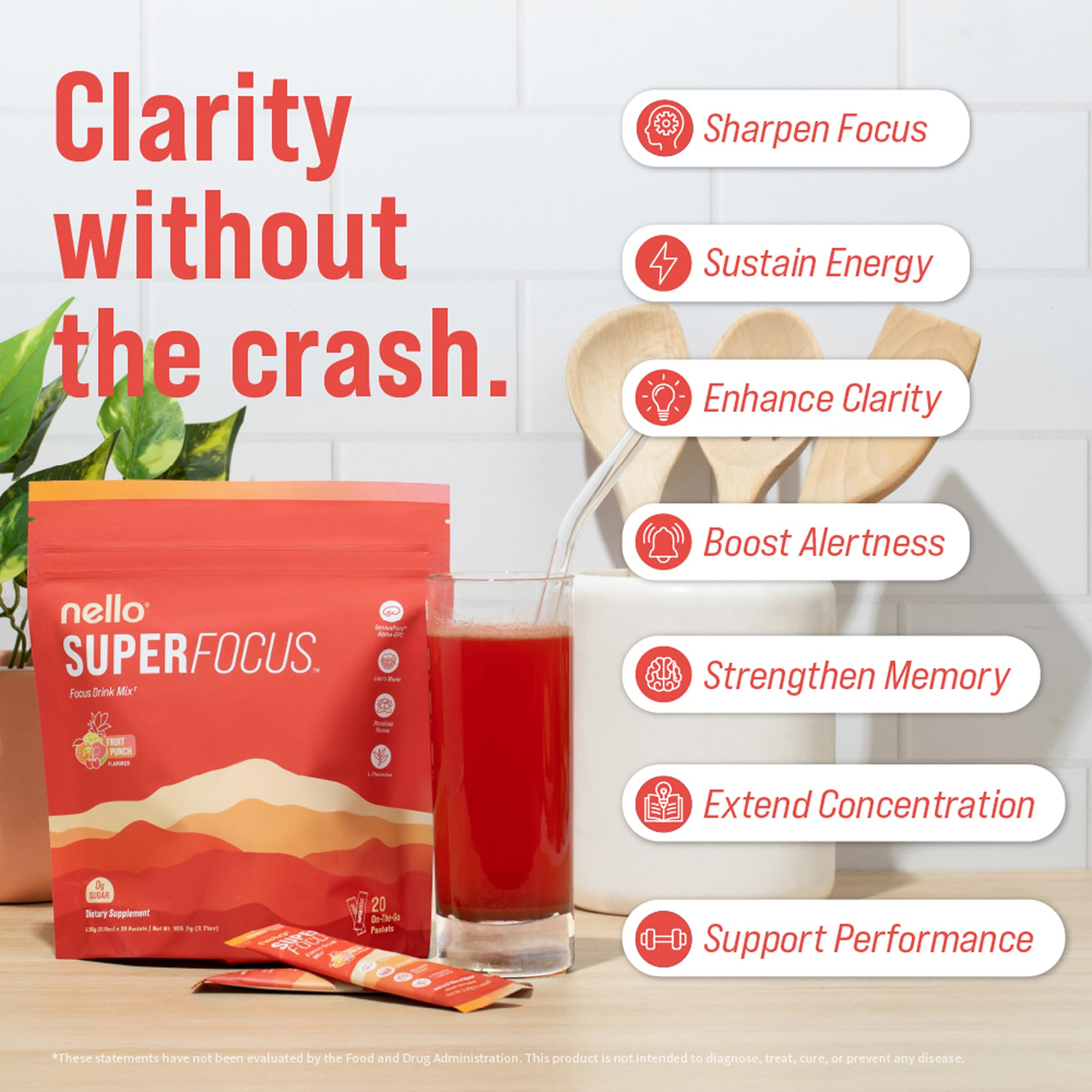 Nello Daily Mushroom Supplement packaging with clear label