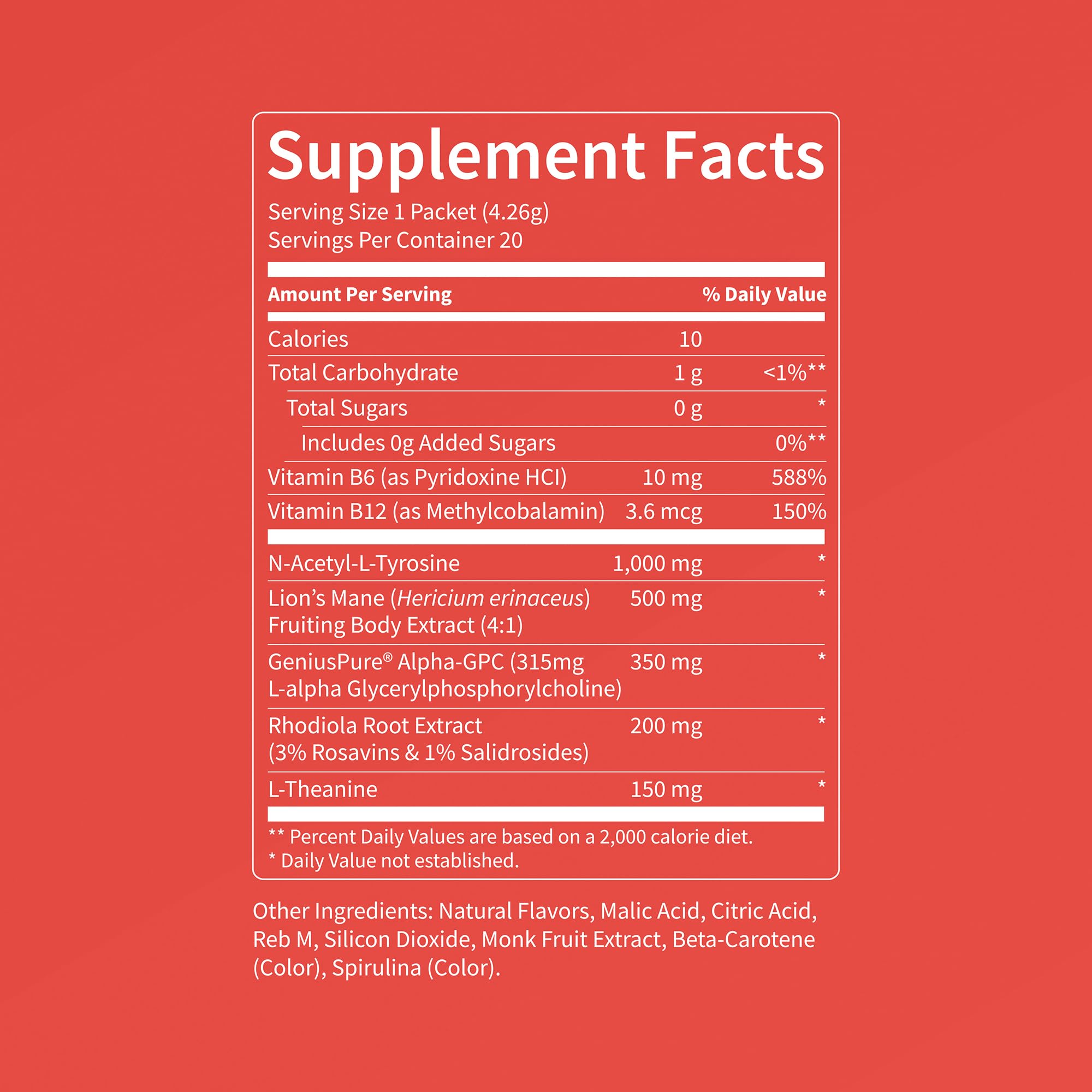 Nello Daily Mushroom Supplement with natural background