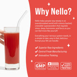 Nello Daily Supplement back view with dosage information