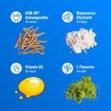 Nello SuperCalm Adaptogenic Powder Drink Mix 205g Lemon Lime back view with ingredients
