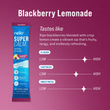 Nello Supercalm Adaptogenic Powder Drink Mix Blackberry Lemonade canister side view