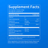 Nello SuperCalm Adaptogenic Powder Drink Mix on a kitchen counter