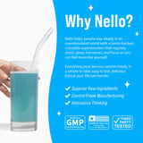 Nello SuperCalm Blue Coconut Powder Drink Mix canister top view