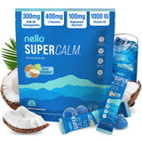 Nello SuperCalm Blue Coconut Powder Drink Mix packet front view