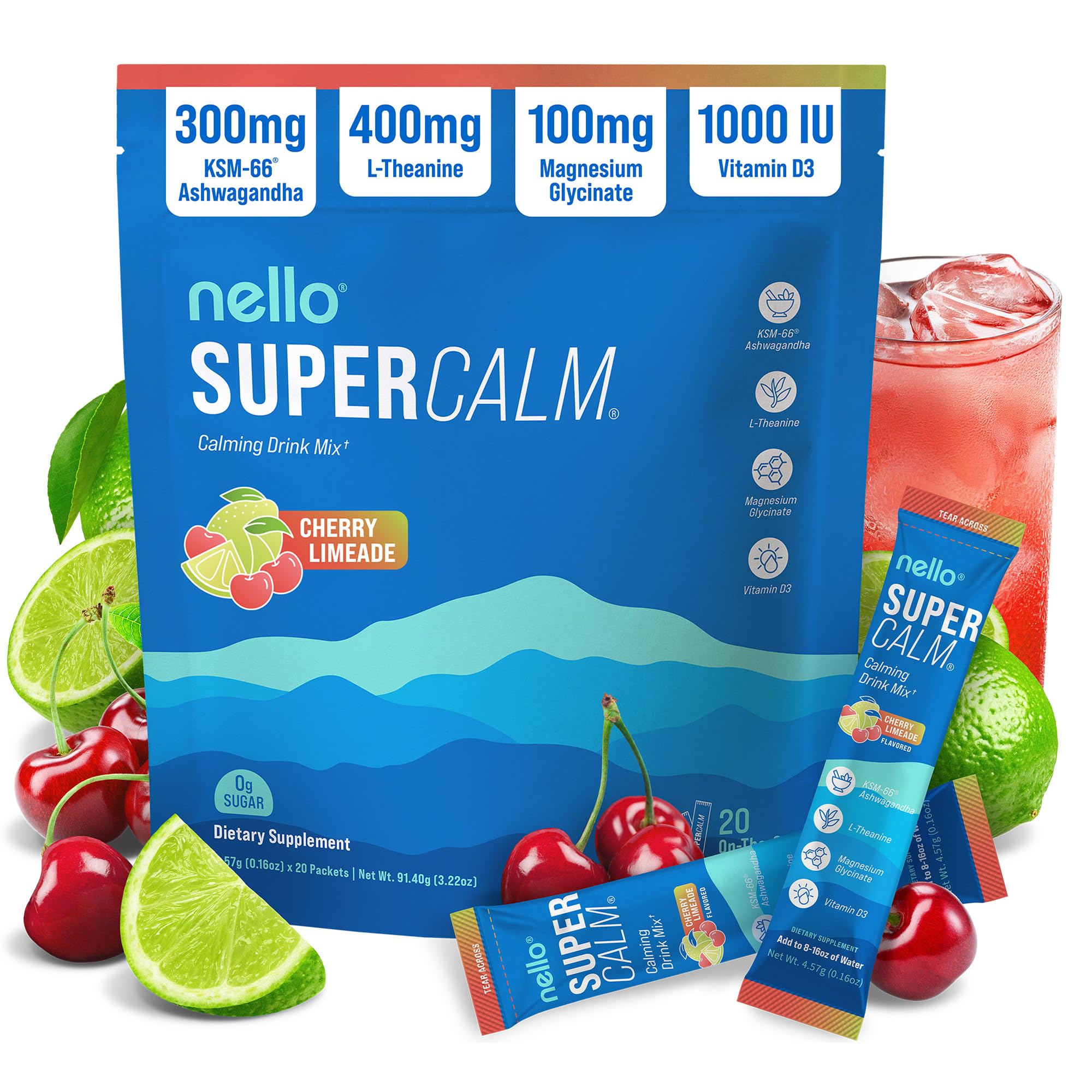 Nello Supercalm Blue Coconut Powder front view packaging