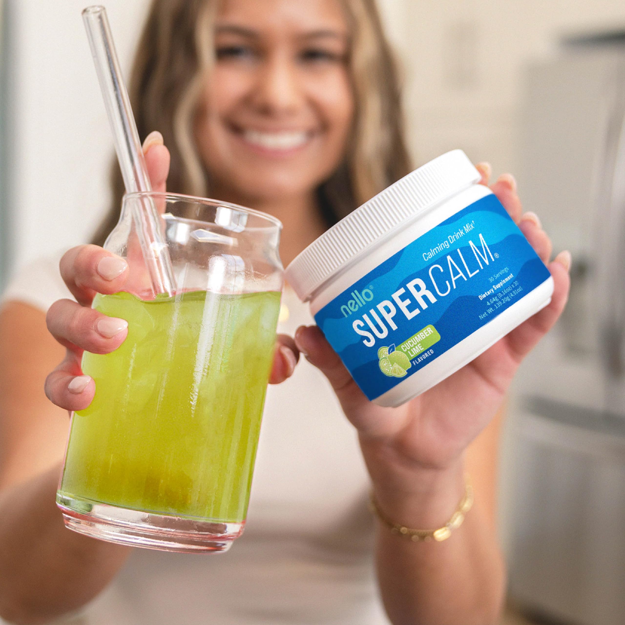Nello SuperCalm Cucumber Lime multi-serving canister