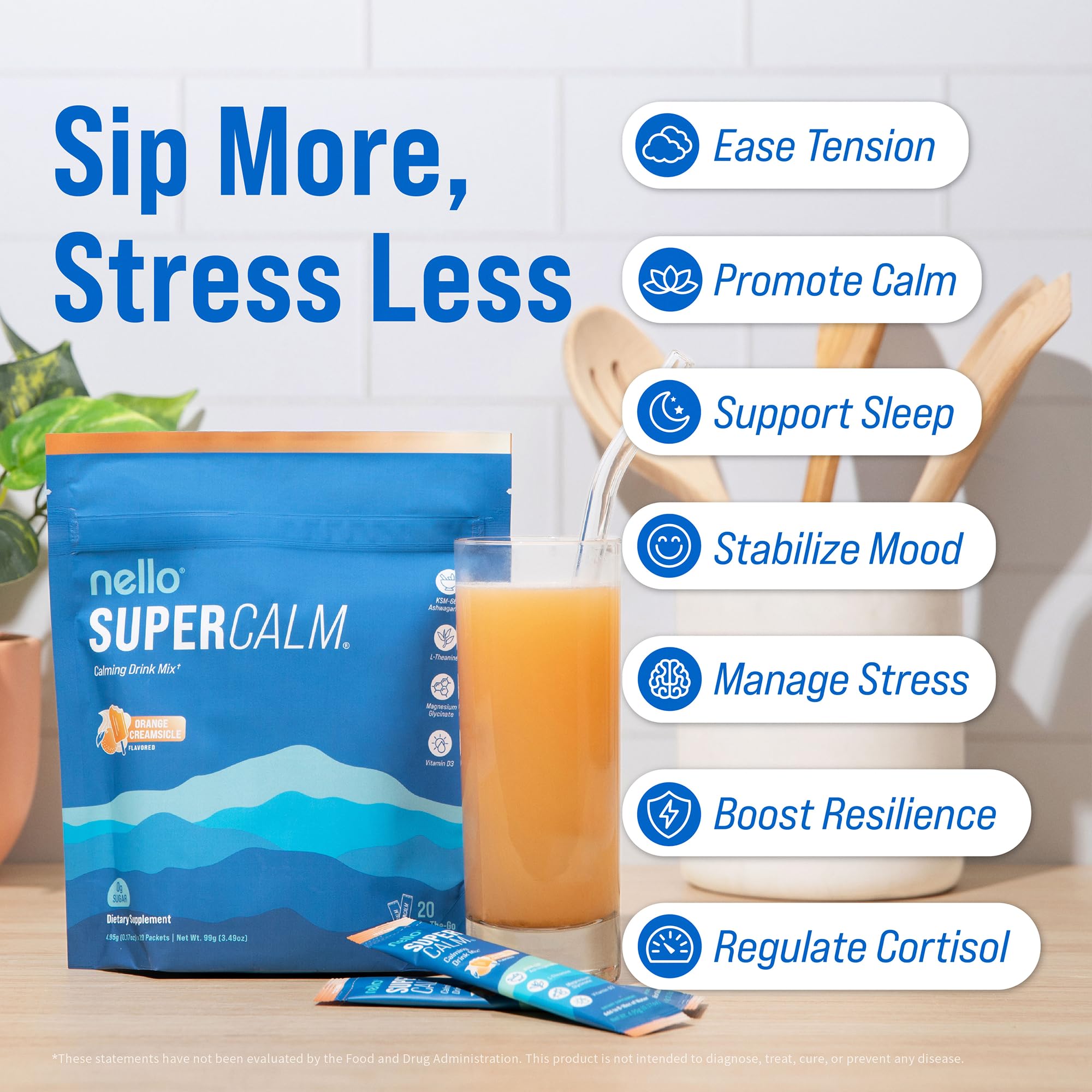 Nello SuperCalm ingredients list on packaging