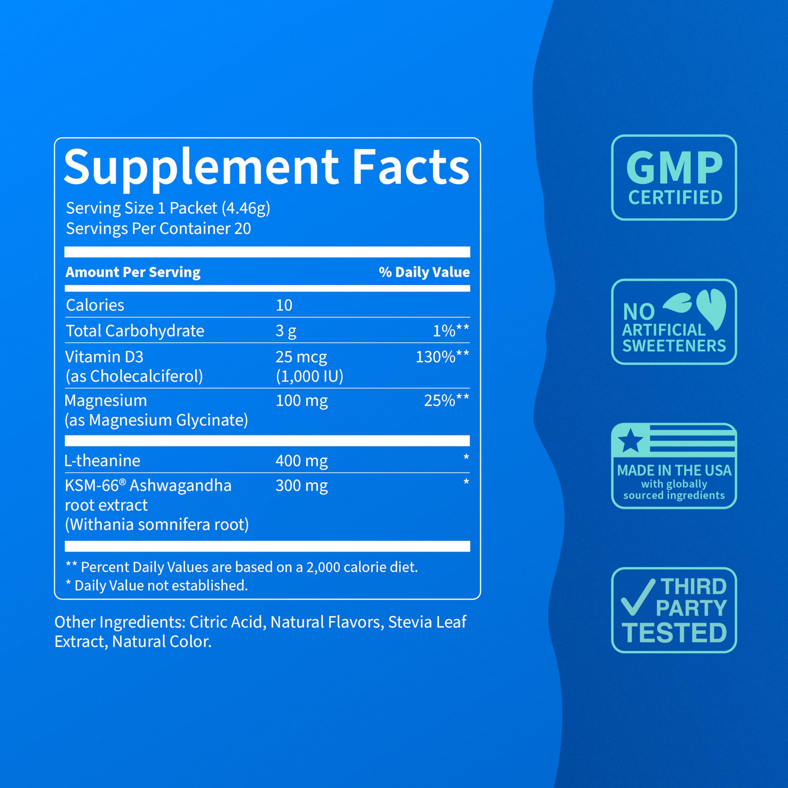 Nello Supercalm ingredients list on packaging