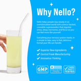 Nello SuperCalm Lemon Lime powder with a spoon