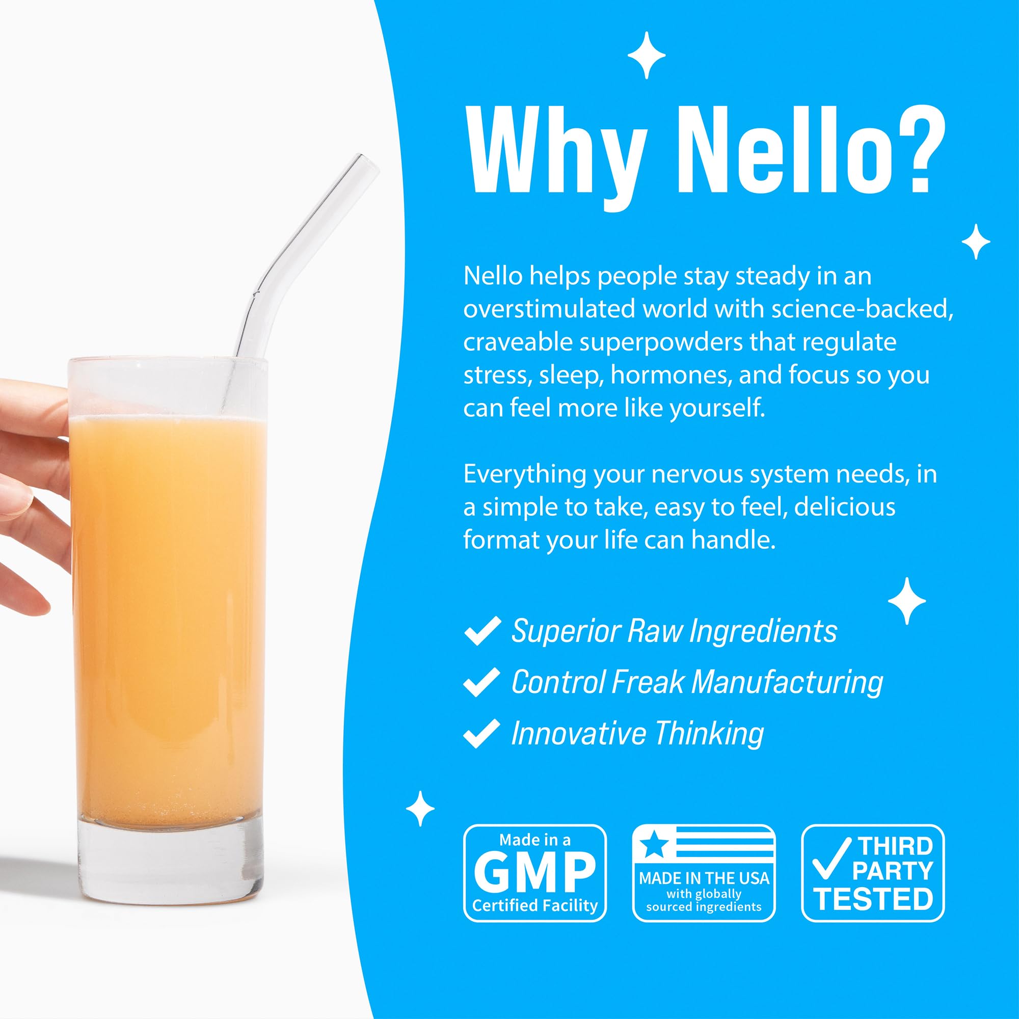 Nello SuperCalm Orange Creamsicle flavour drink preparation