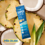 Nello Supercalm Pina Colada Powder in a glass