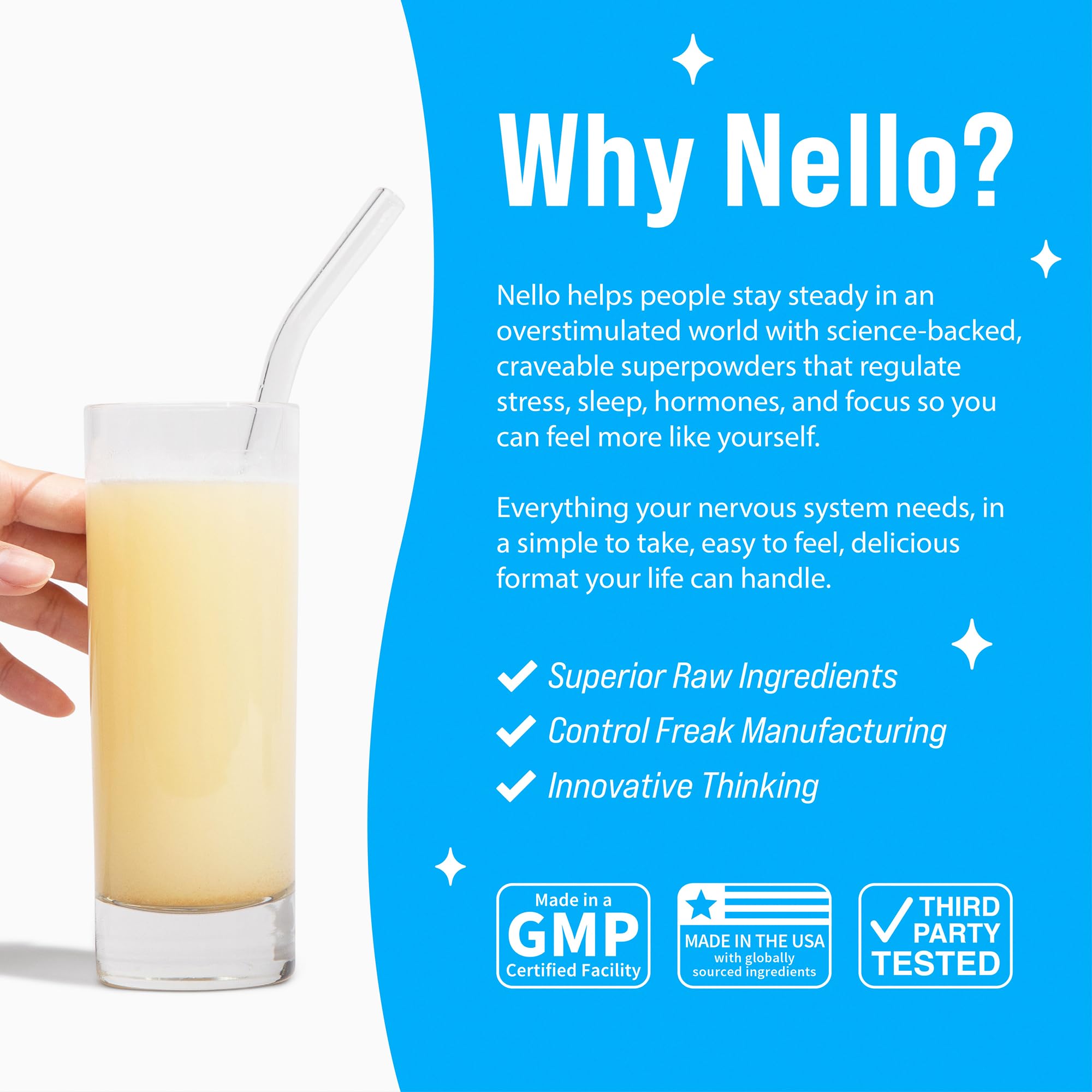 Nello Supercalm Pina Colada Powder ingredients list