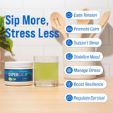 Nello Supercalm powder in a glass with water