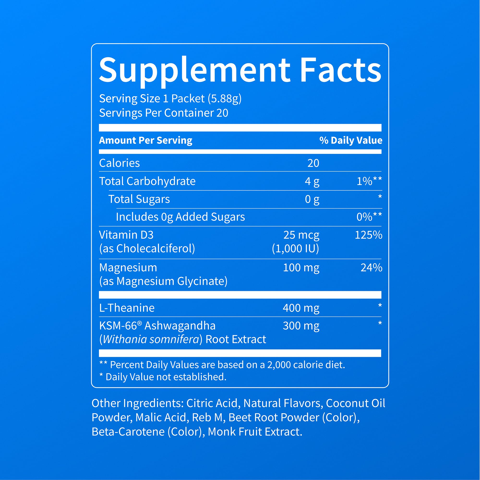 Nello SuperCalm Sleep Supplement packets in a travel bag