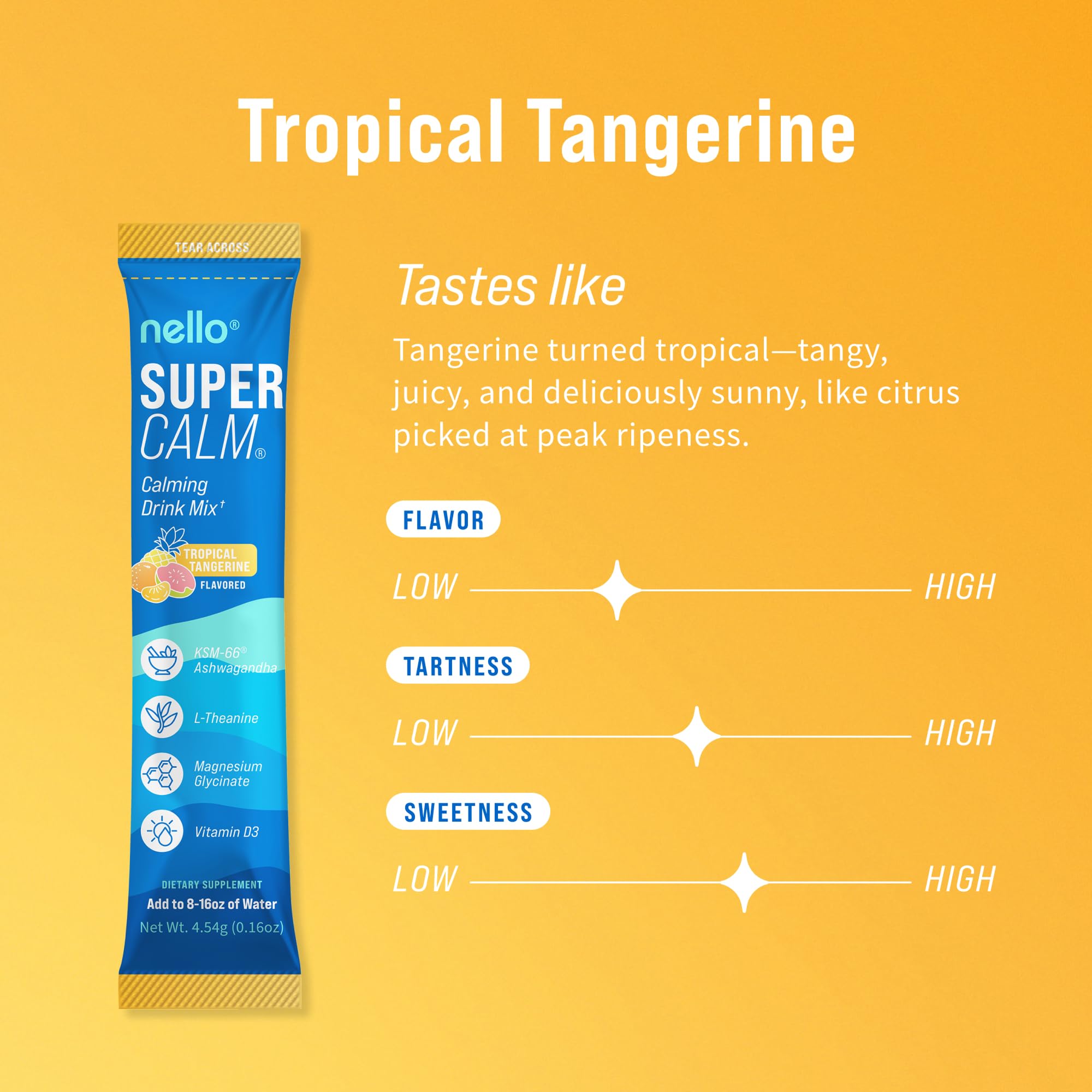 Nello SuperCalm Tropical Tangerine packaging side view