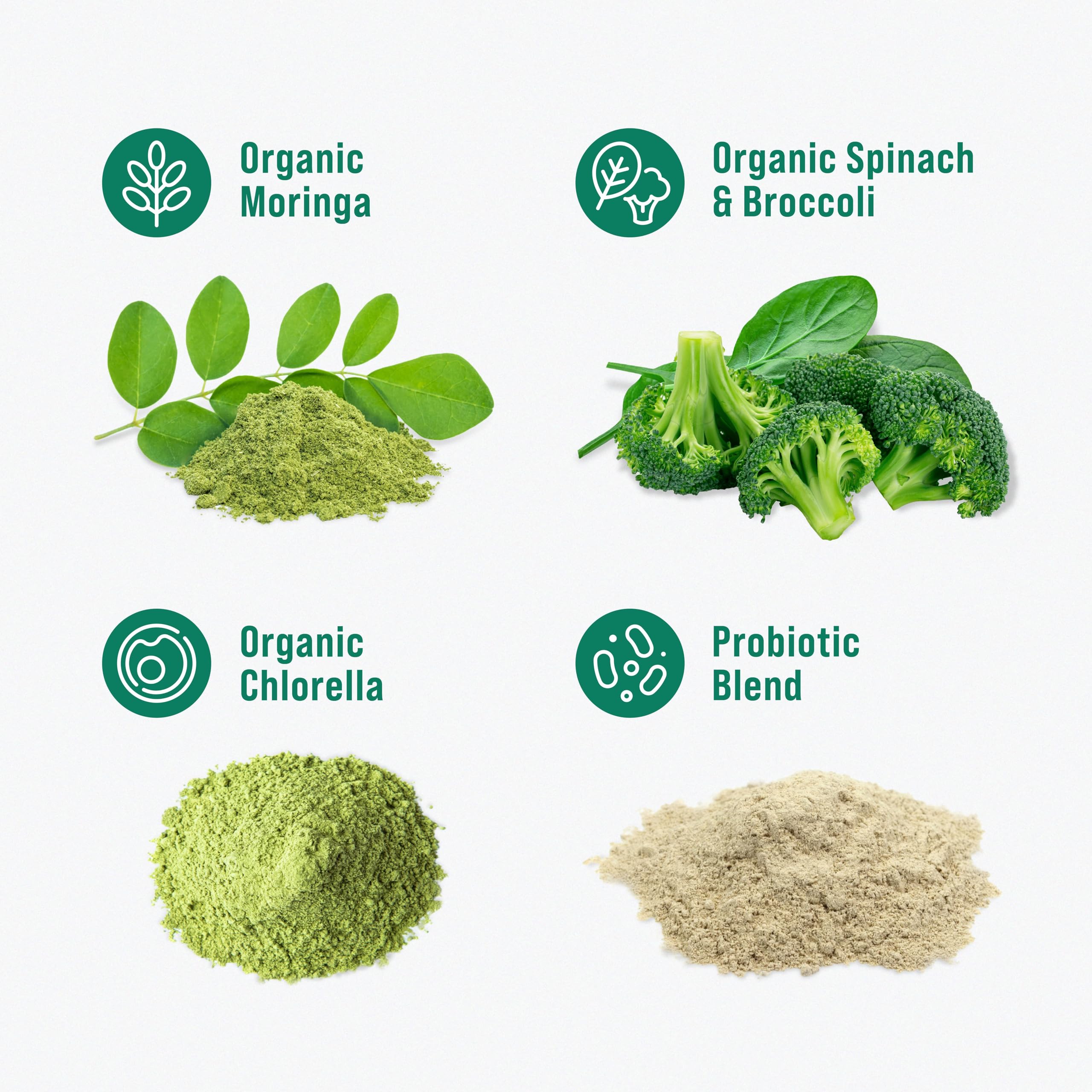 Nello Supergreens Superfood Greens Drink Mix in a glass of water