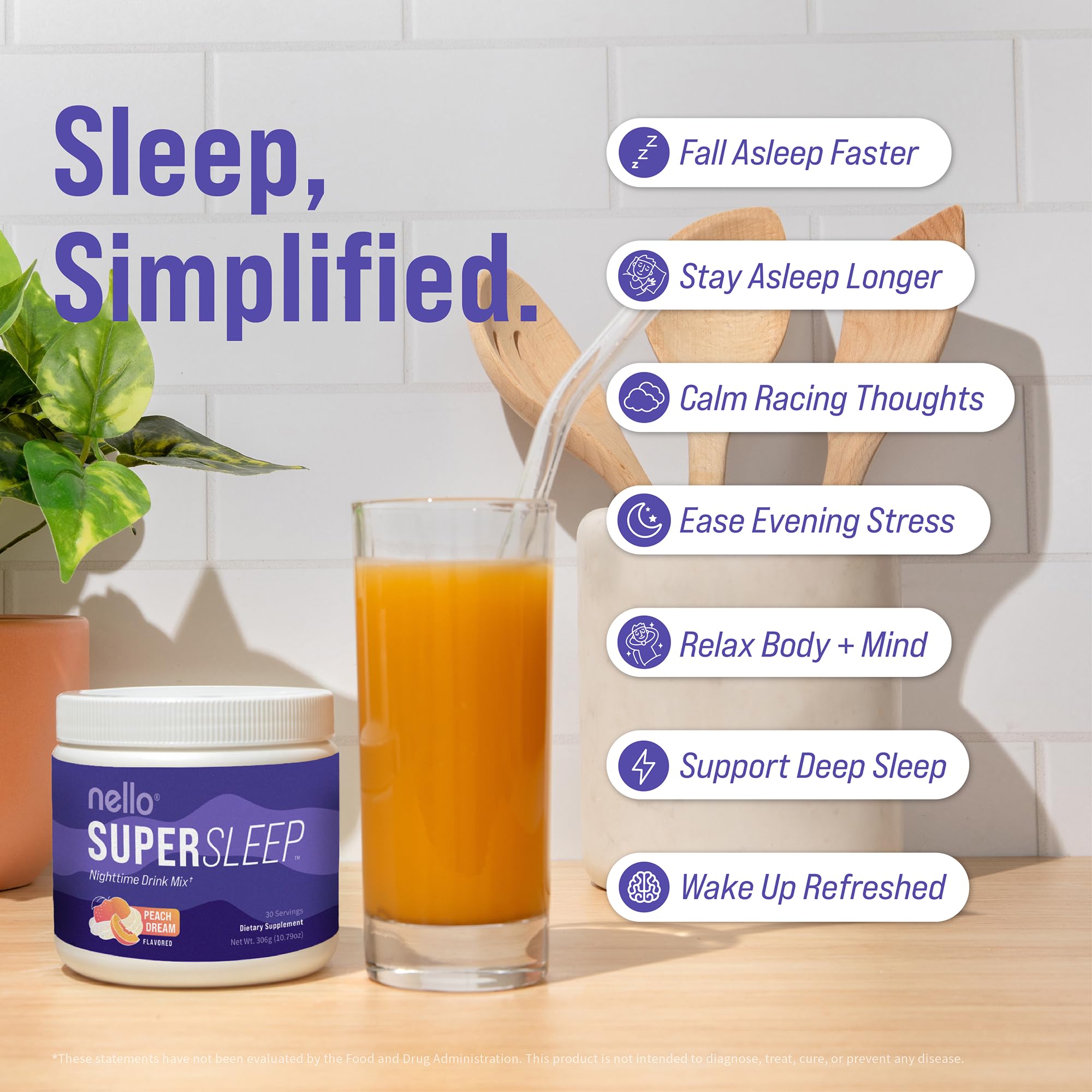 Nello Supersleep Peach Dream flavour powder close-up