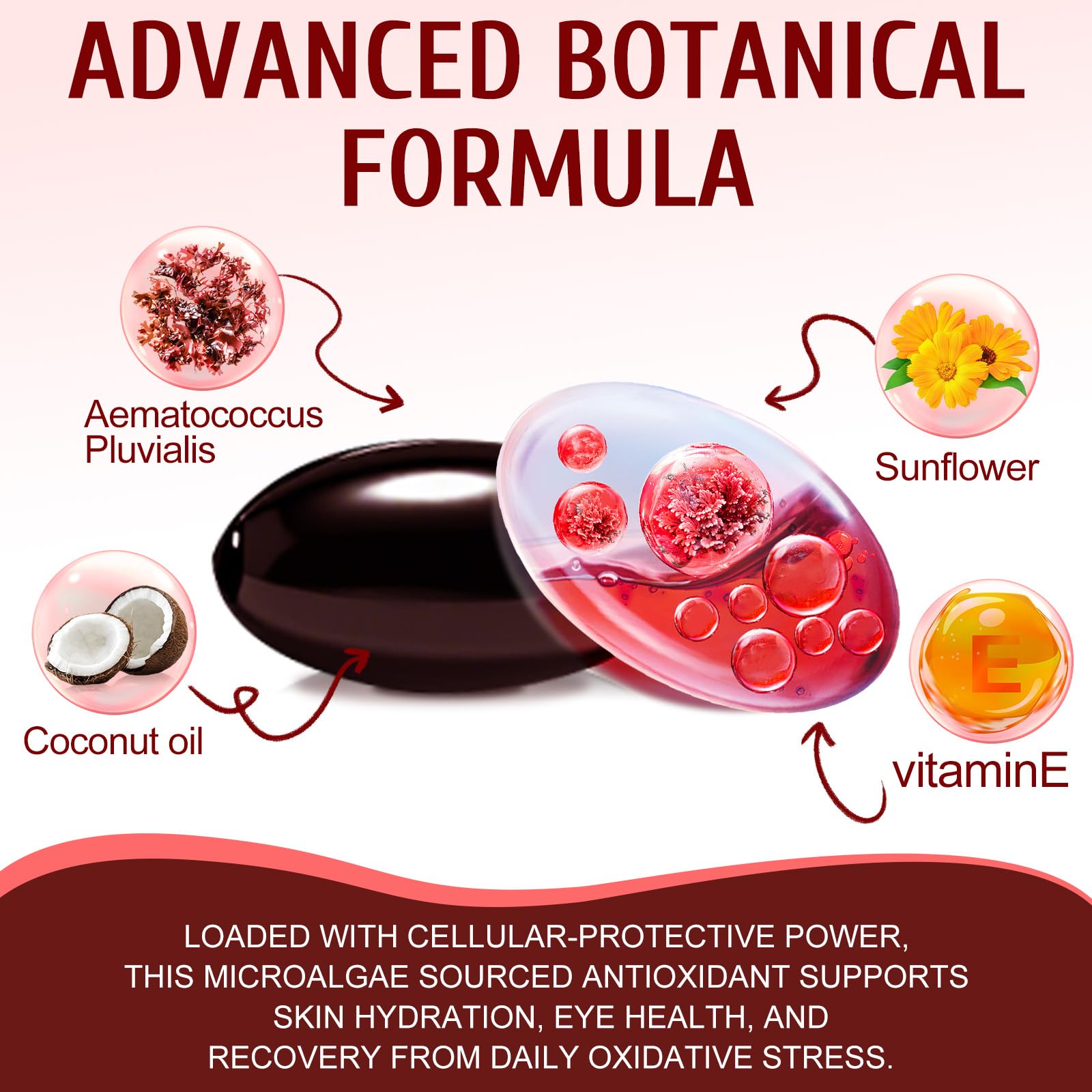 NenMaoKeNu Astaxanthin Softgels 12mg softgel close-up