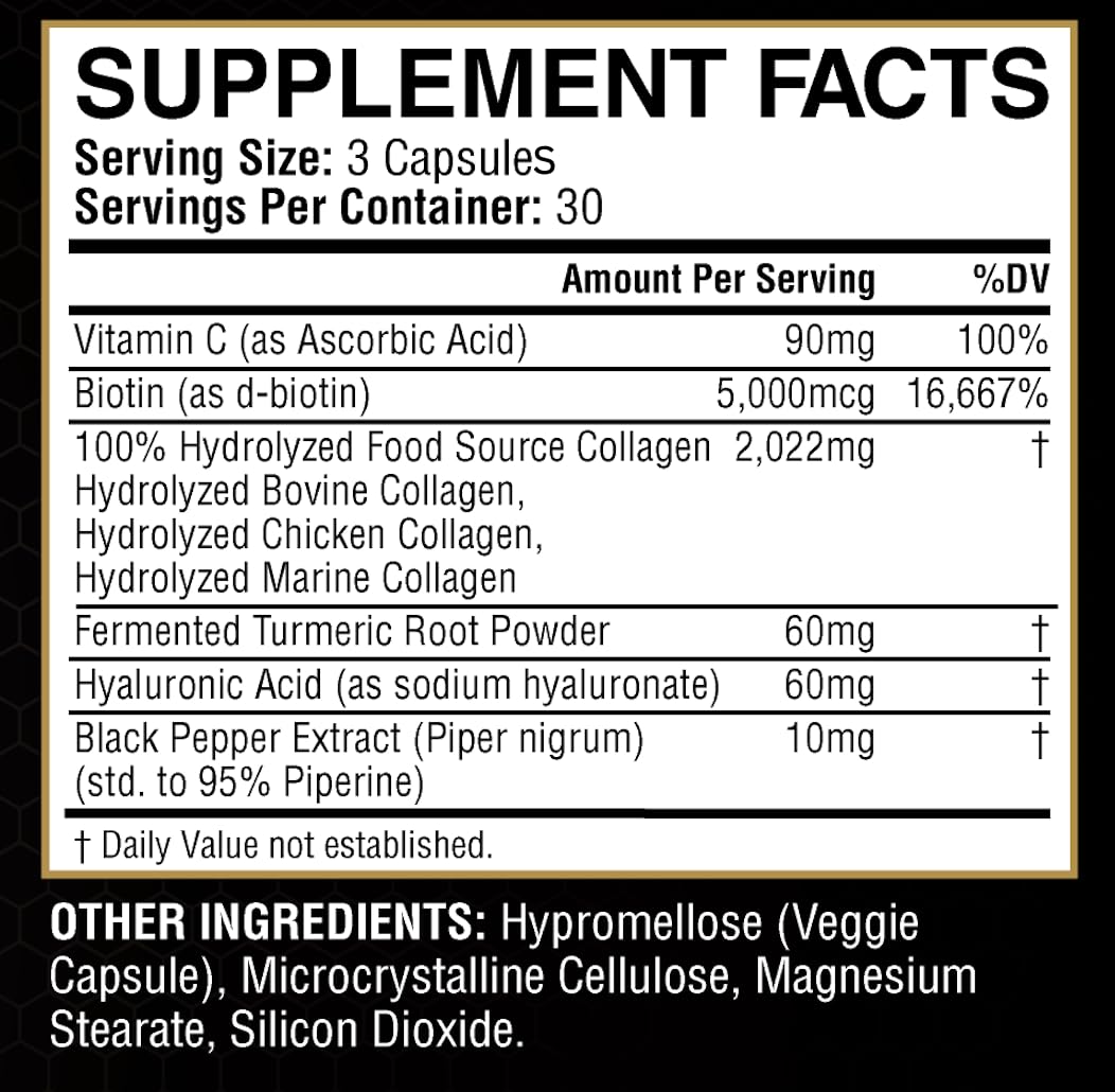 NEOBLENDS Complete Collagen Formula side view with ingredients list