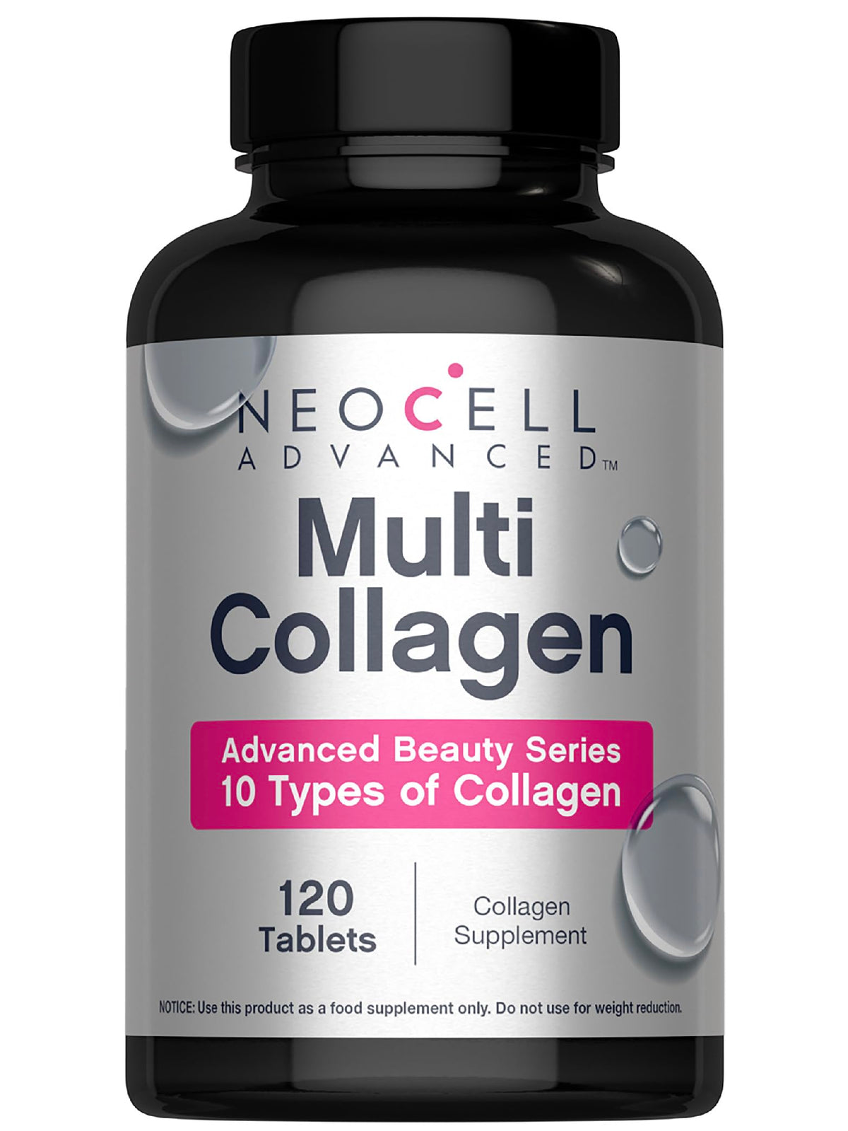 NeoCell Advanced Multi Collagen Tablets 120 count bottle front view