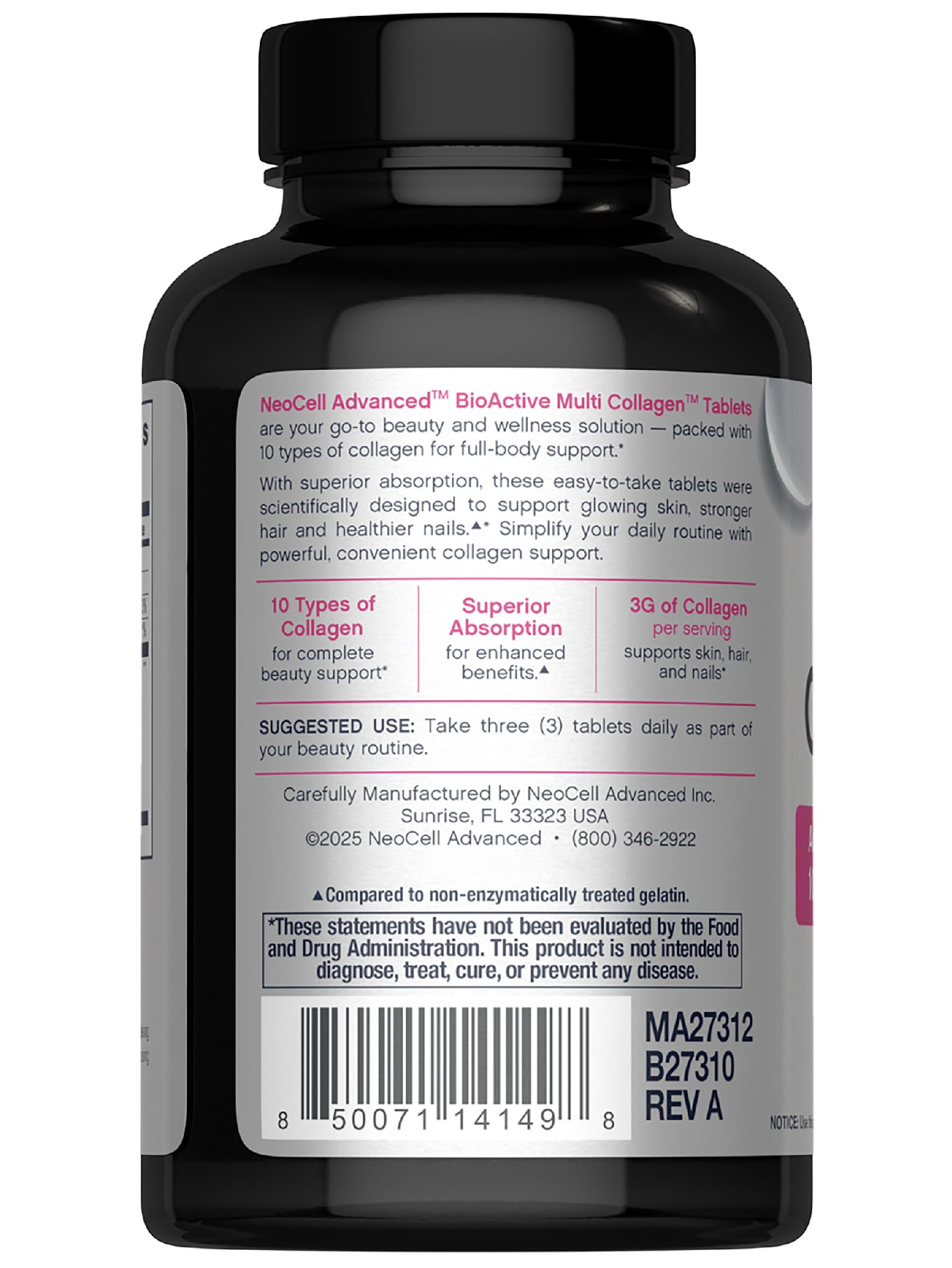 NeoCell Advanced Multi Collagen Tablets close-up of tablets
