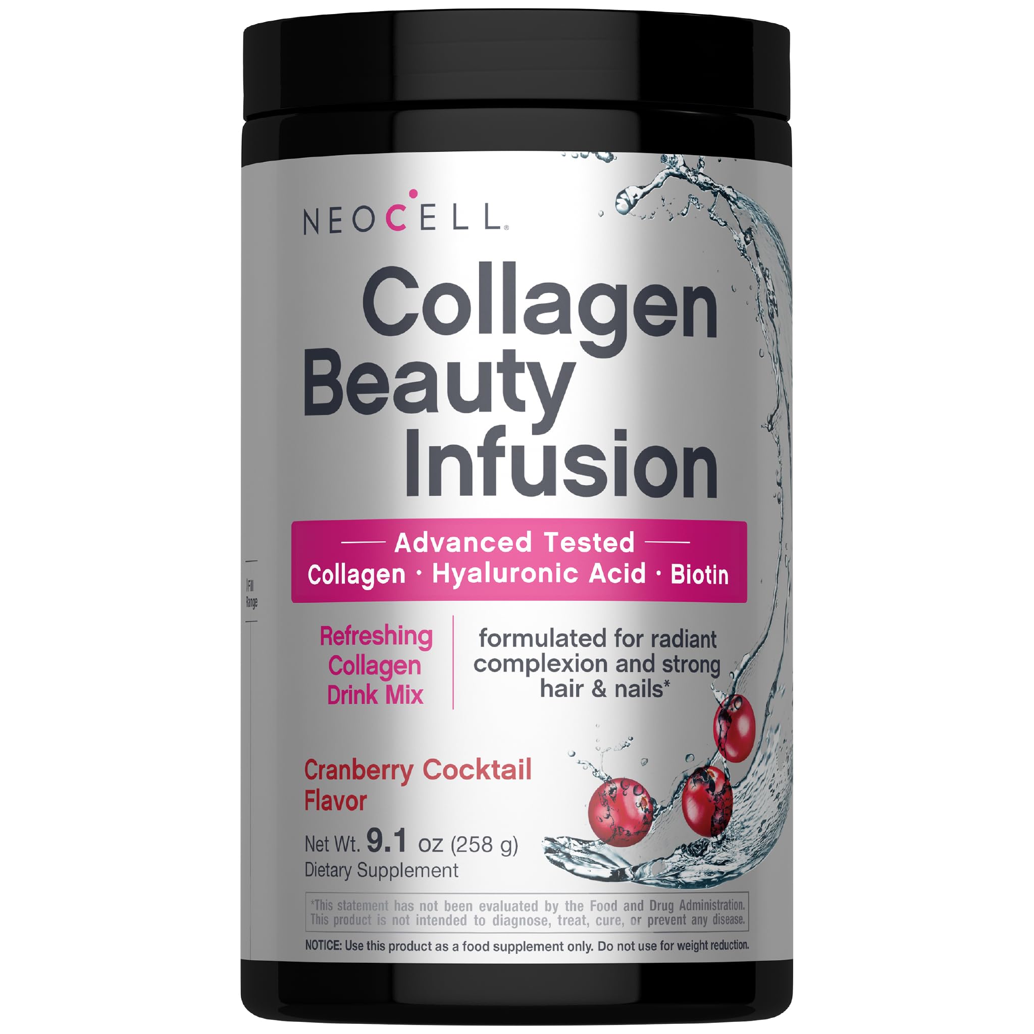 NeoCell Collagen Beauty Infusion Powder 11.6 oz canister front view