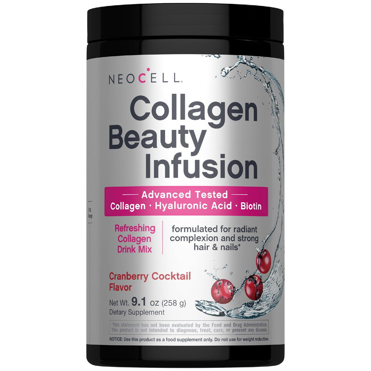 NeoCell Collagen Beauty Infusion Powder 11.6 oz canister front view