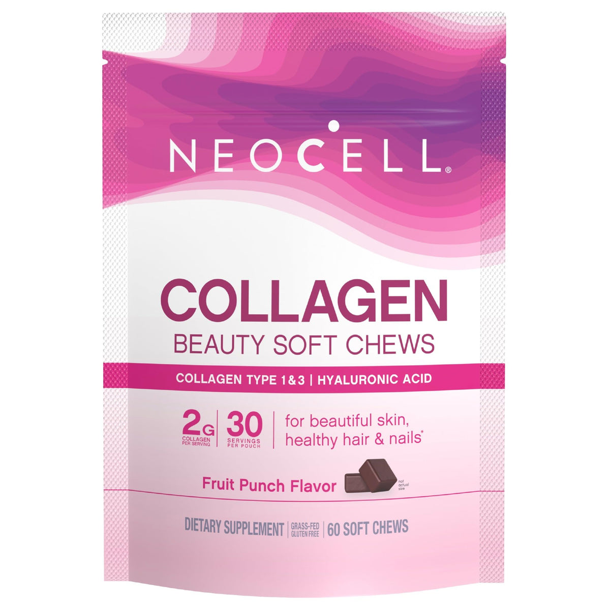 NeoCell Collagen Beauty Soft Chews 60 count bag front view