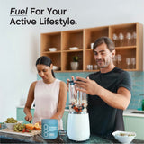 NeoCell Collagen Powder with fresh fruits and a blender