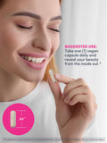 Neocell Hyaluronic Acid Daily Hydration supplement on a wooden table