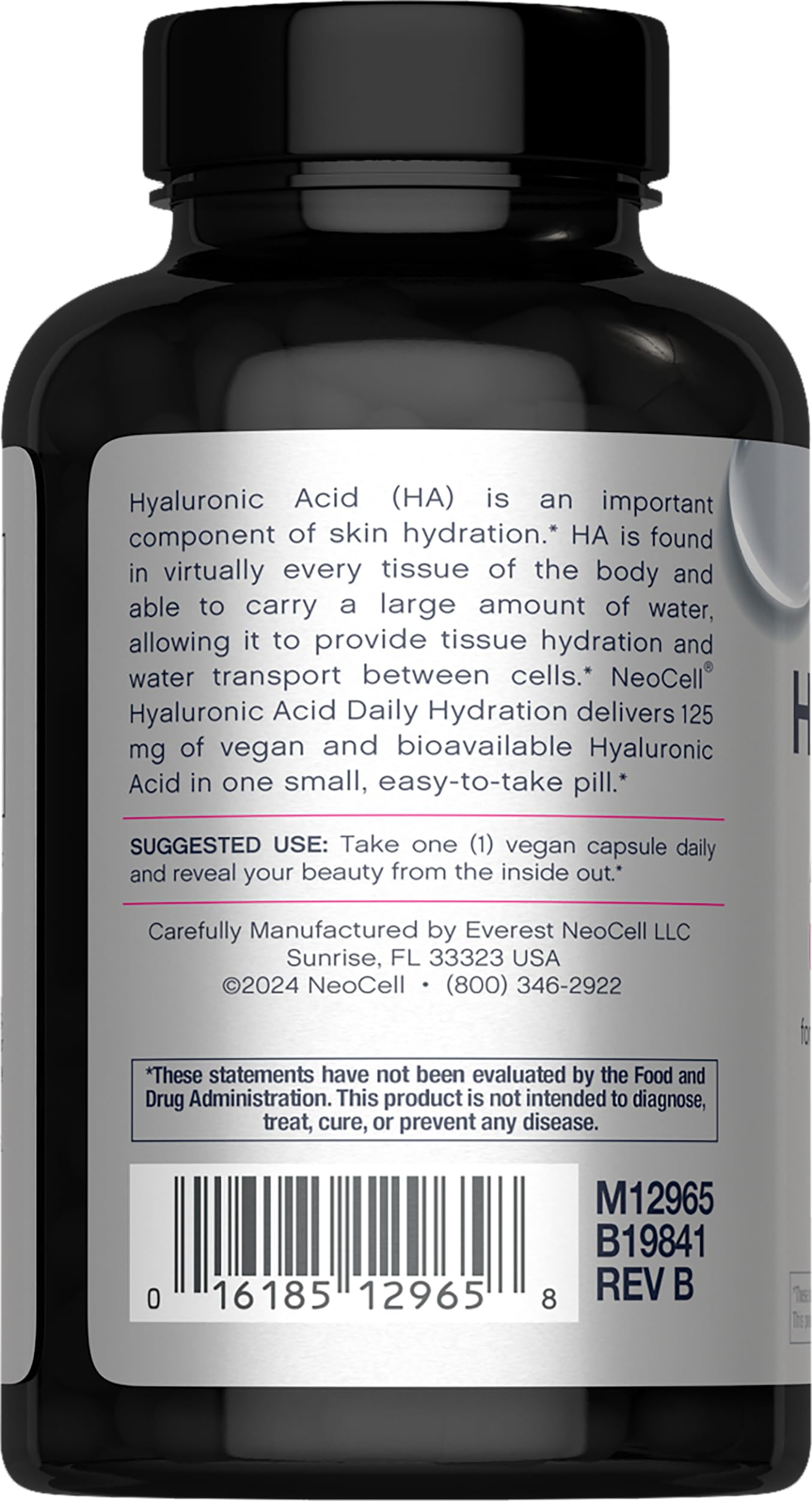 Neocell Hyaluronic Acid Daily Hydration supplement packaging
