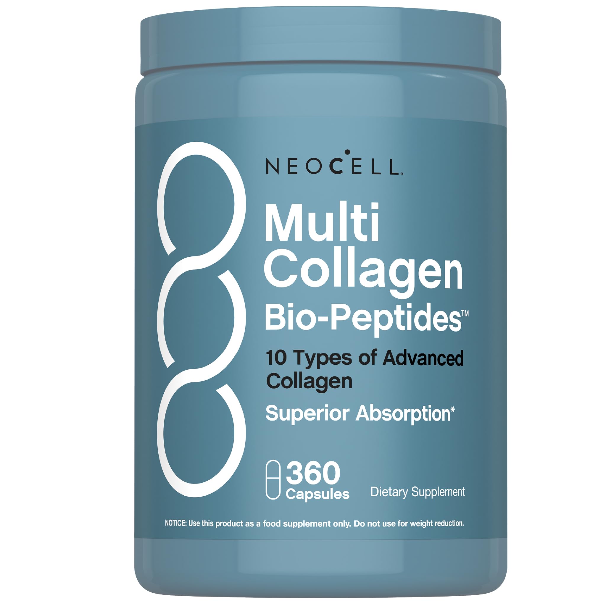 NeoCell Multi Collagen Bio-Peptides 2000mg 120 Capsules front view