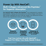 NeoCell Multi Collagen Bio-Peptides capsules on a wooden table