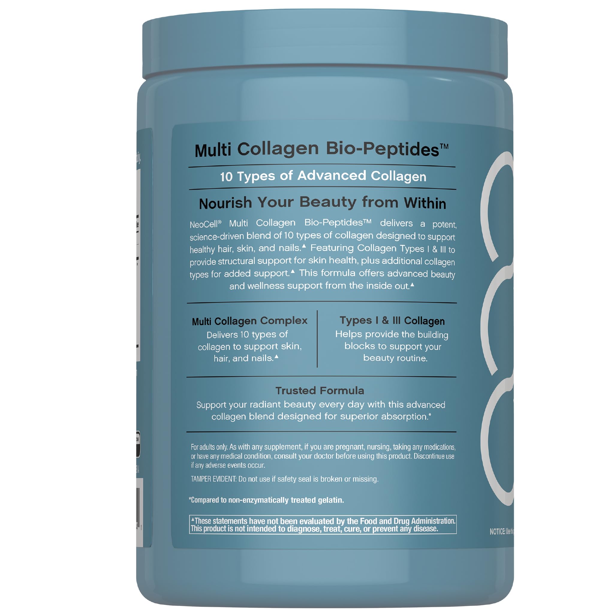 NeoCell Multi Collagen Bio-Peptides packaging with label