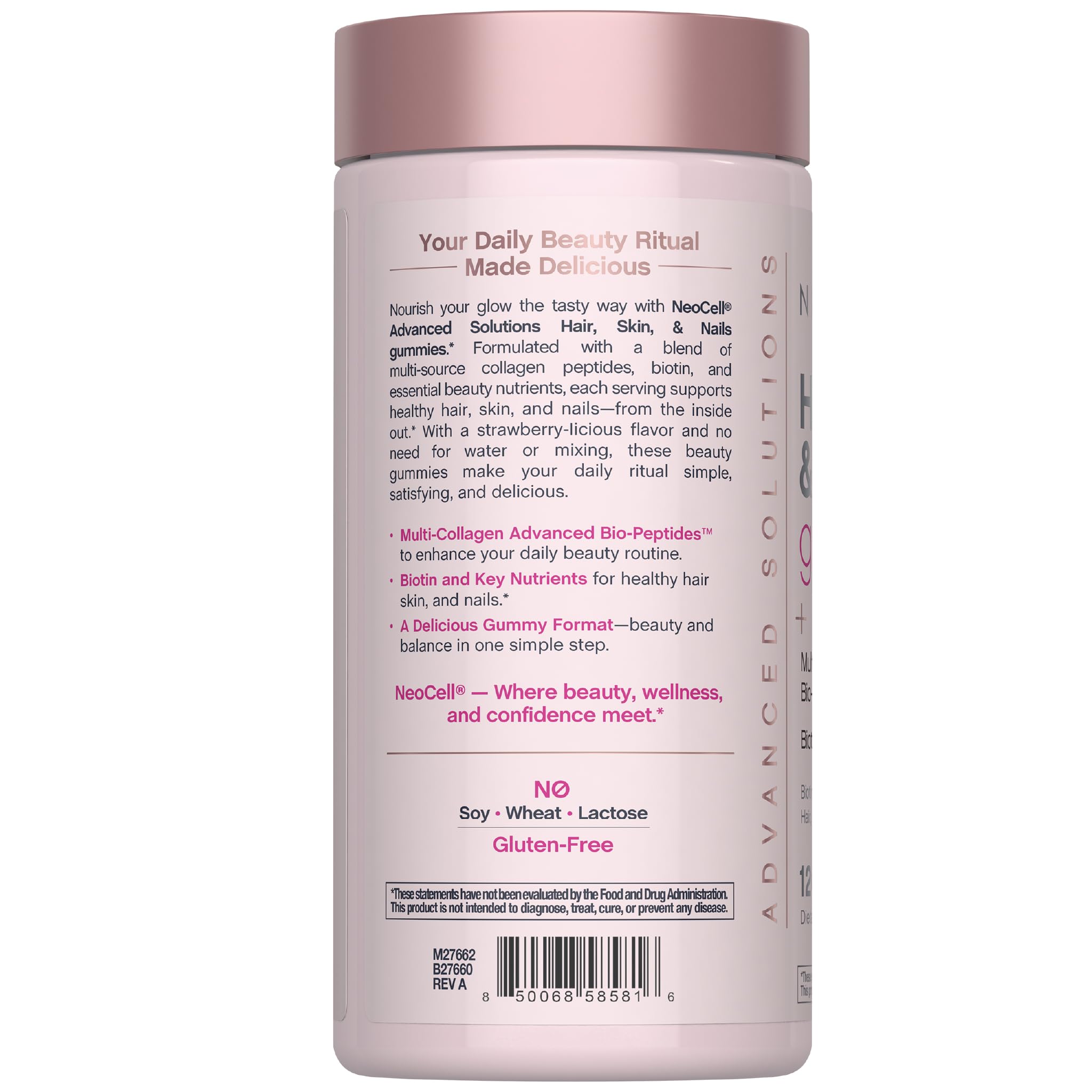 NeoCell Multi Collagen Gummies strawberry flavour close-up
