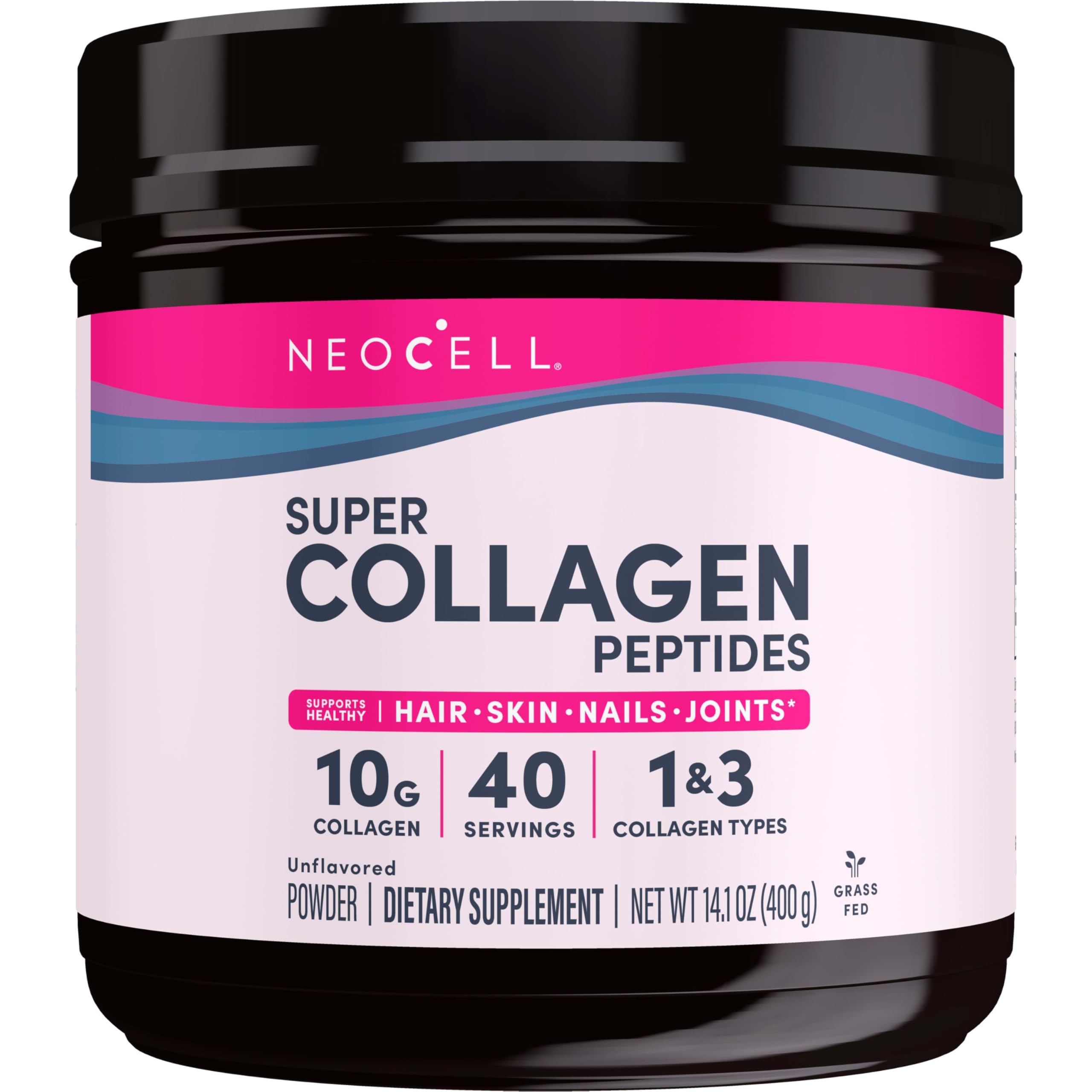 NeoCell Super Collagen Peptides Powder 14.1 oz canister front view