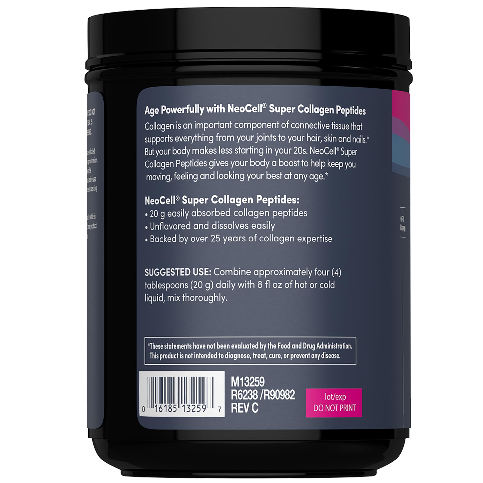 NeoCell Super Collagen Peptides Powder serving suggestion in a glass