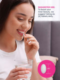 NeoCell Super Collagen Tablets in a lifestyle setting with beauty products