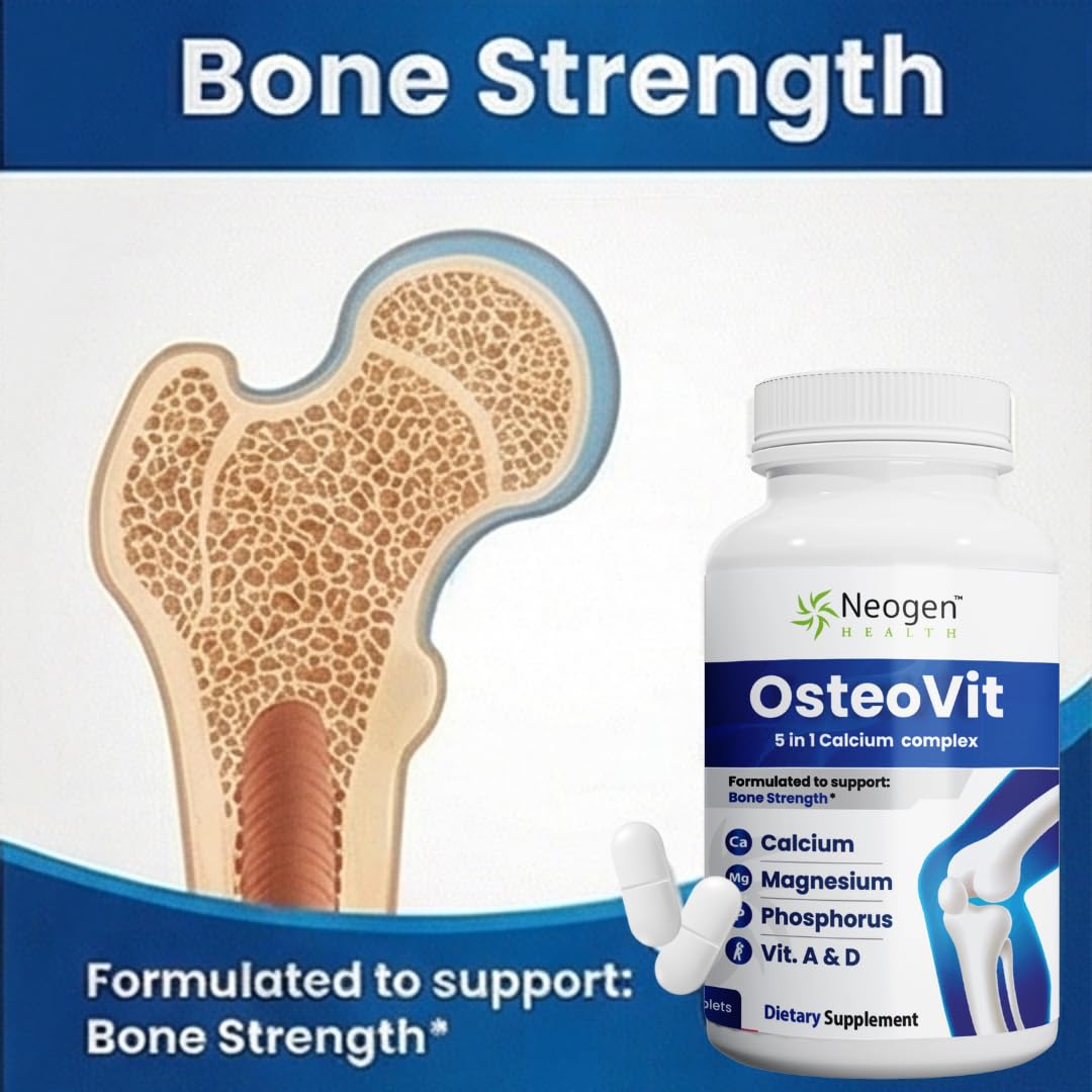Neogen Health OsteoVit 5-in-1 Calcium Supplement bottle with label
