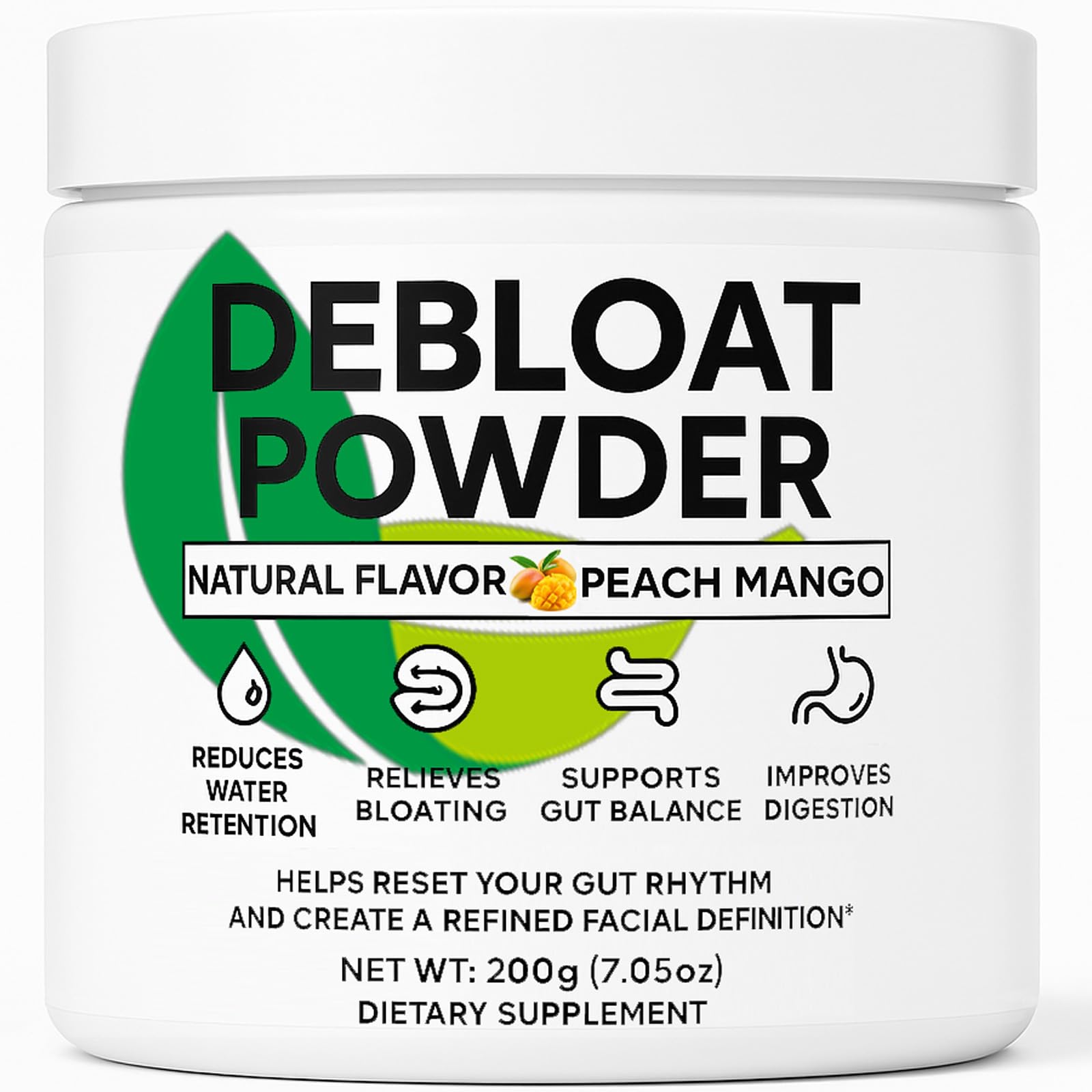 Neonomicon Debloat Powder 200g Peach Mango flavour front view